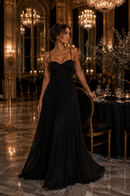 Vestido Alça Fina Brilhante