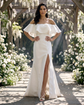 Vestido Longo Liso Com Fenda
