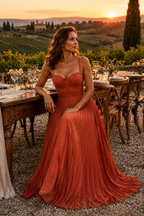 Vestido Alça Fina Brilhante